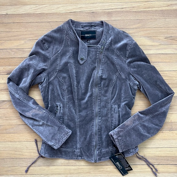 NWT purple velvet moto jacket - Picture 1 of 8